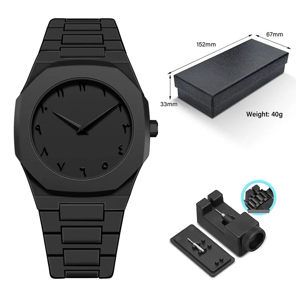 reloj negro mate