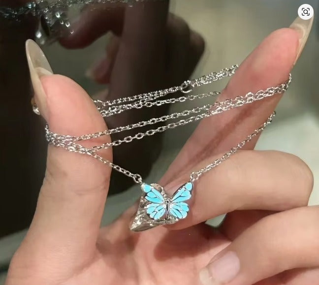 Set mariposa Collar + pulsera