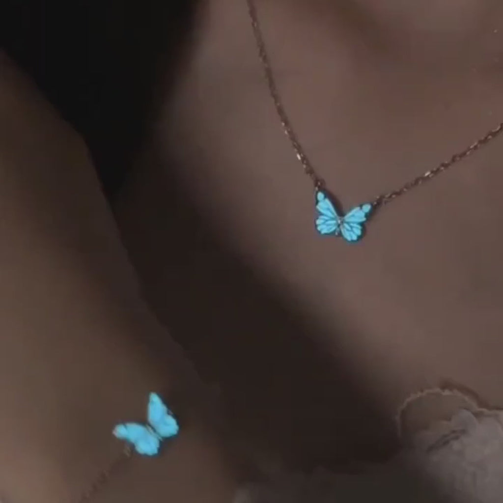 Set mariposa Collar + pulsera