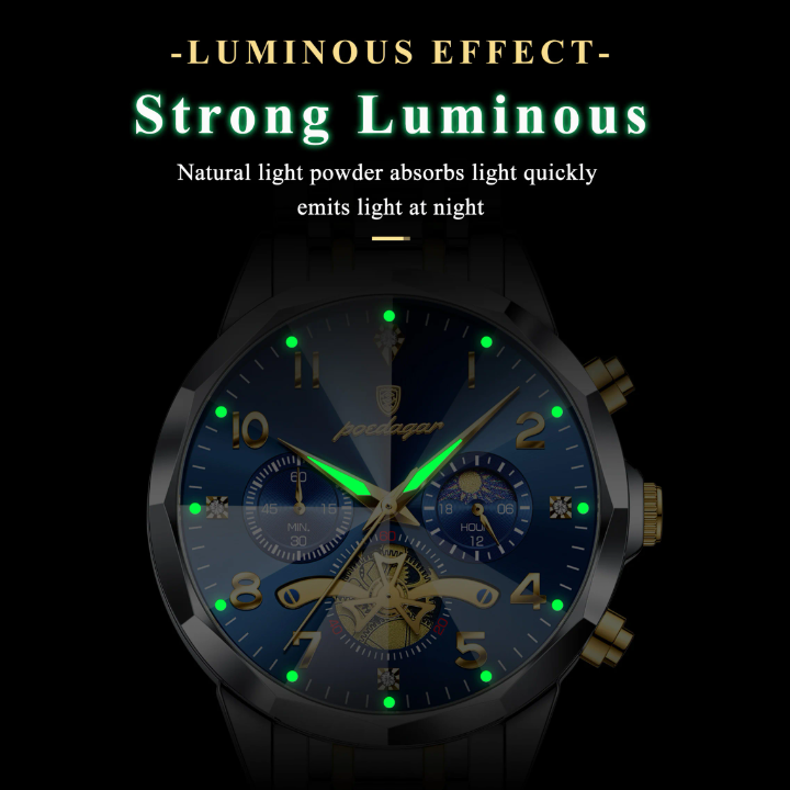 Reloj poedagar para hombre -  cuarzo de lujo