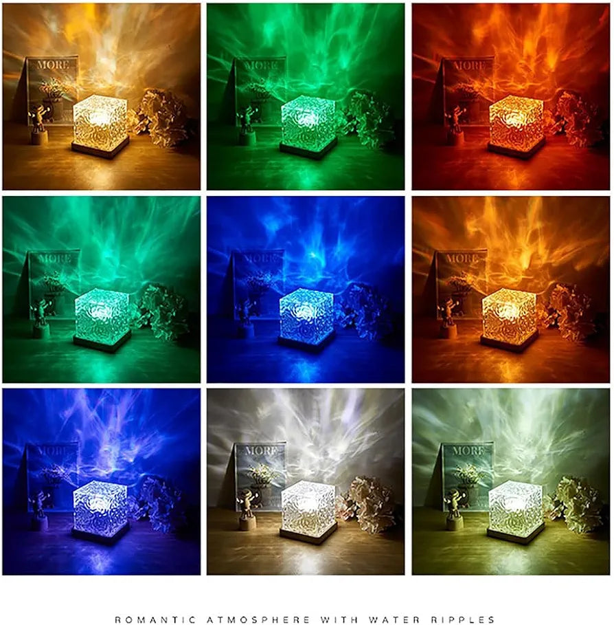 2 Lamparas de aurora boreal con efecto oceánico