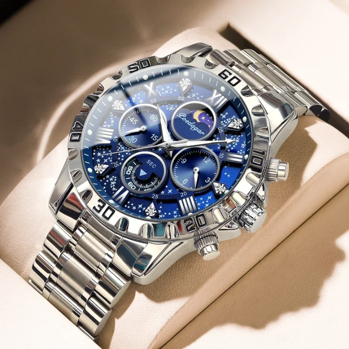Reloj para hombre poedegar - luminiscente cuarzo de lujo